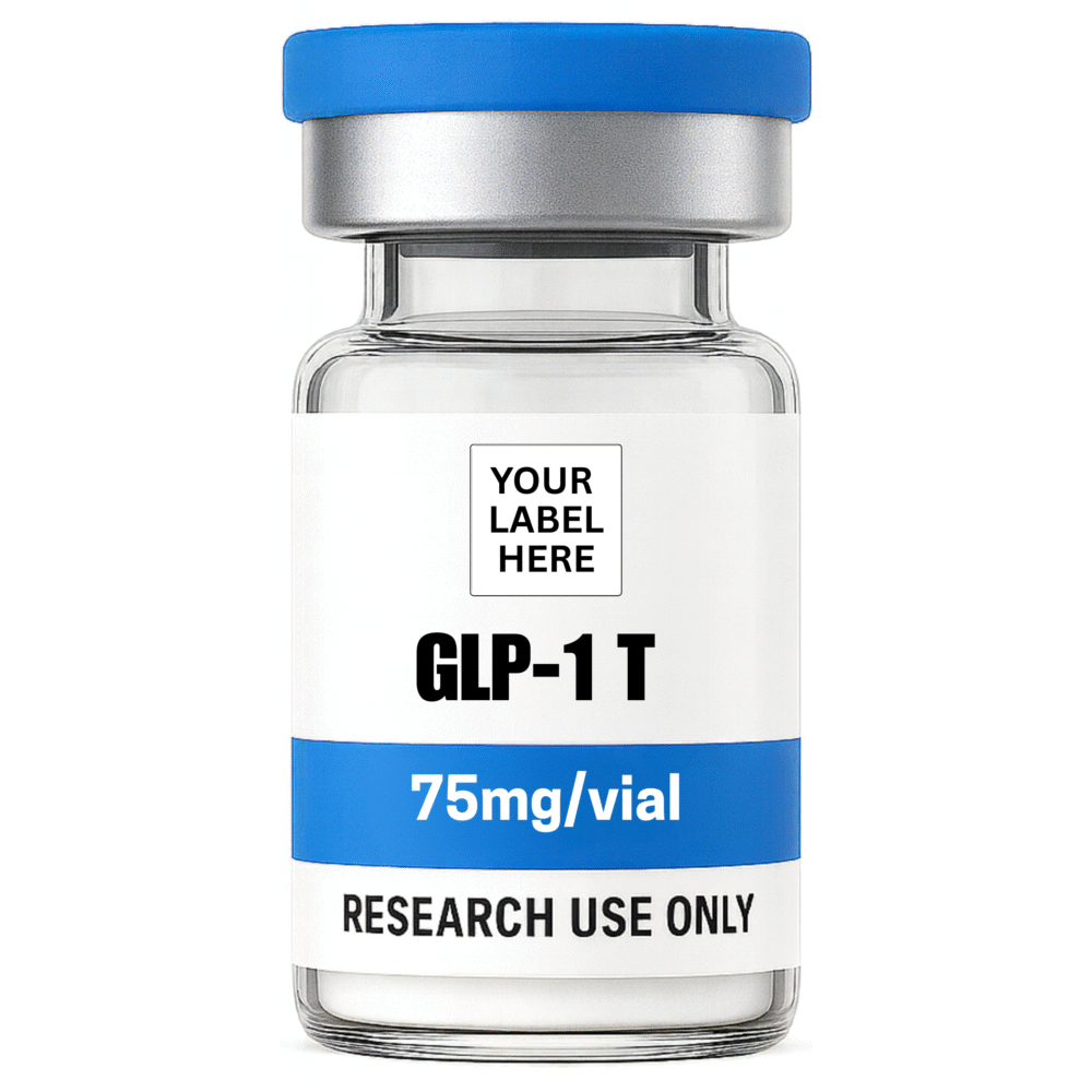 GLP-1 T (75mg) research peptide vial – YourPeptideBrand.com – for research use only