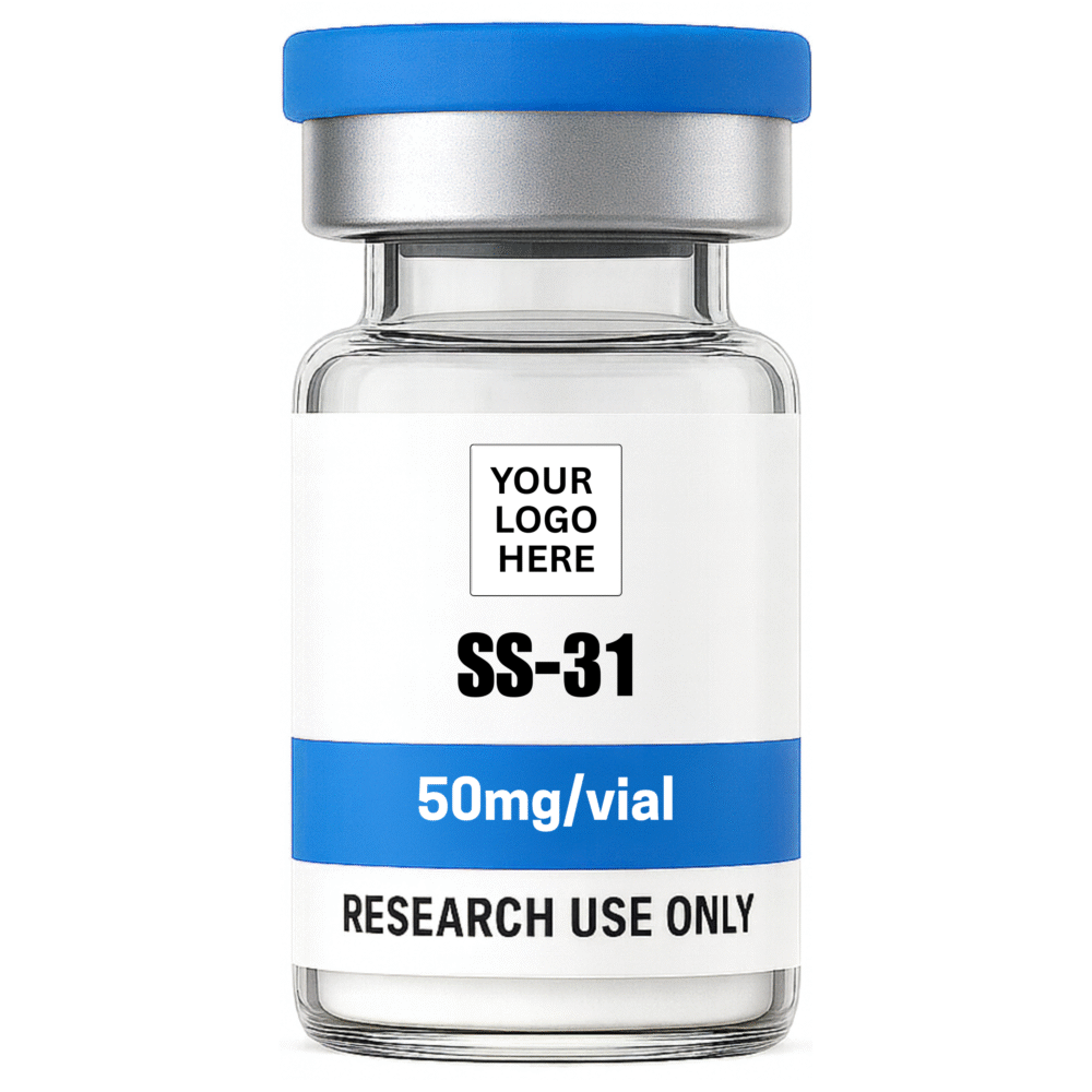 SS-31 (50mg) research peptide vial – YourPeptideBrand.com – for research use only