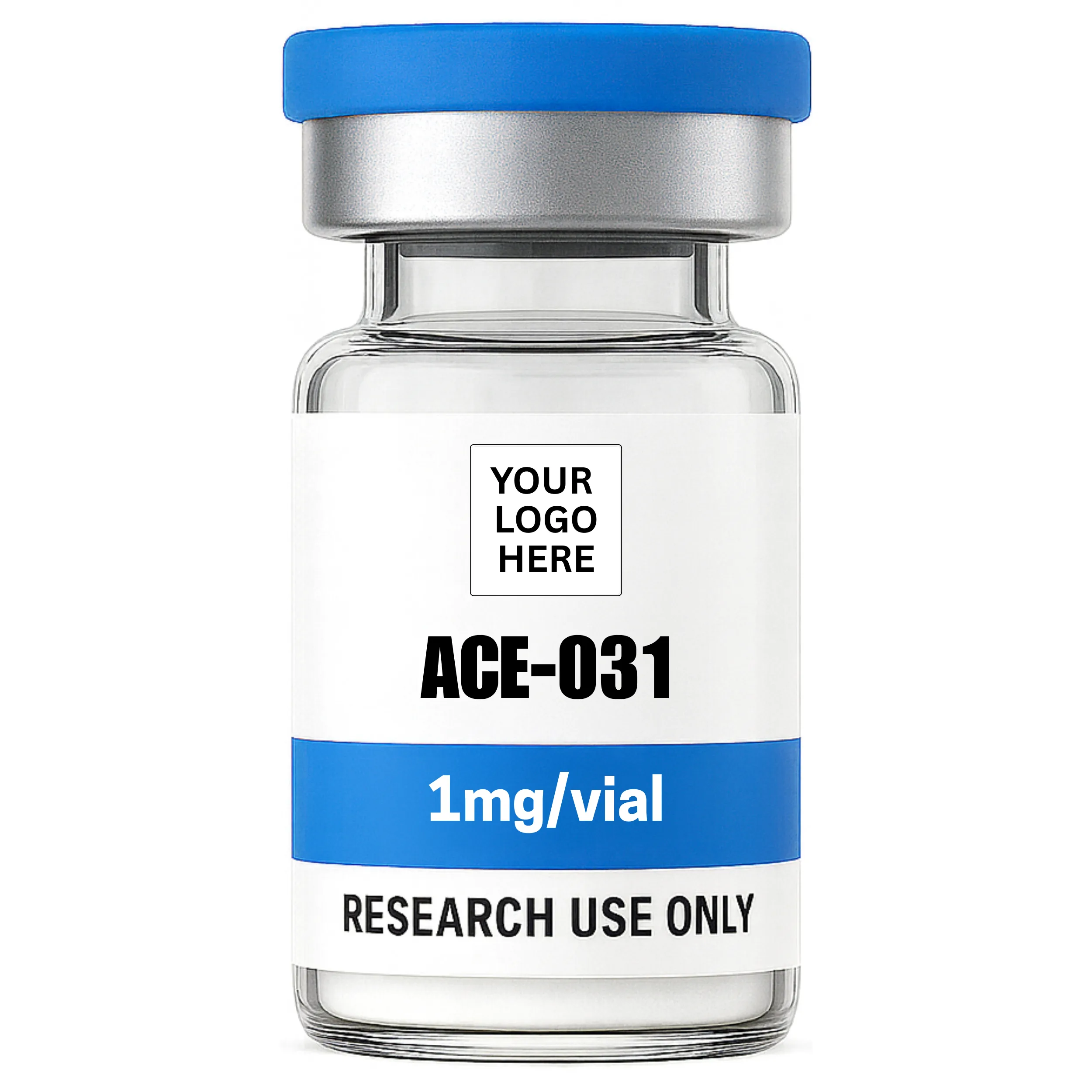 ACE-031 (1 mg) research peptide vial – YourPeptideBrand.com – for laboratory research use only