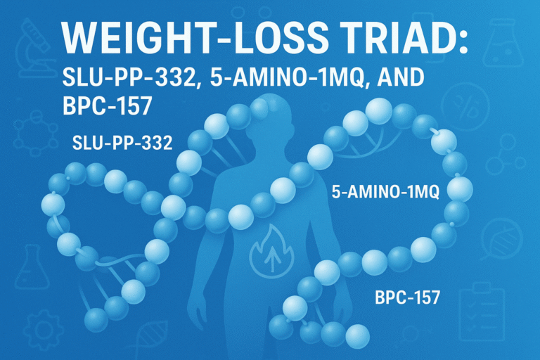 Weight-Loss Triad: SLU-PP-332, 5-Amino-1MQ, and BPC-157