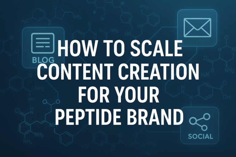 How to Scale Content Creation for Your Peptide Brand