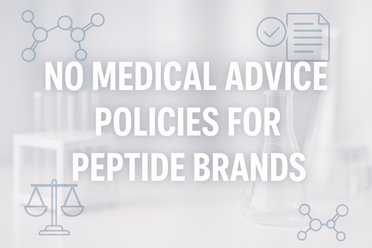 The Importance of “No Medical Advice” Policies for Peptide Brands