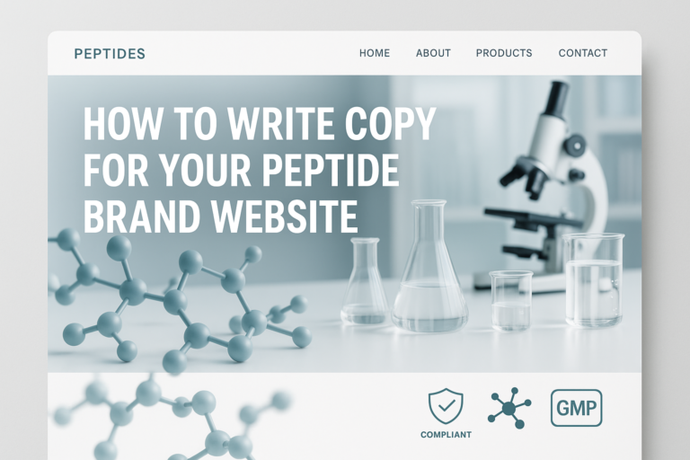 How to Write Copy for Your Peptide Brand Website