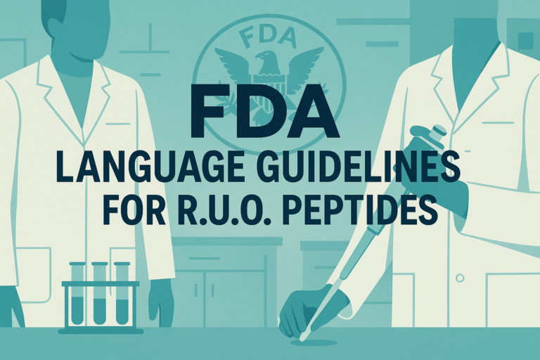 FDA Language Guidelines for Research Use Only Peptides