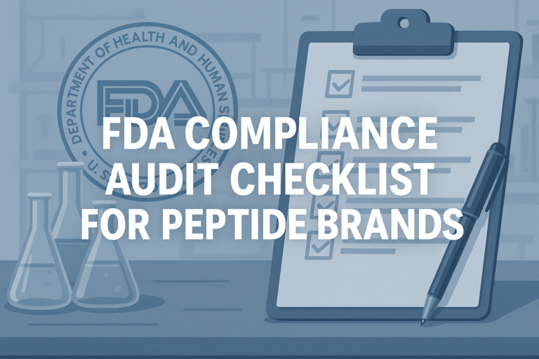 FDA Compliance Audit Checklist for Peptide Brands