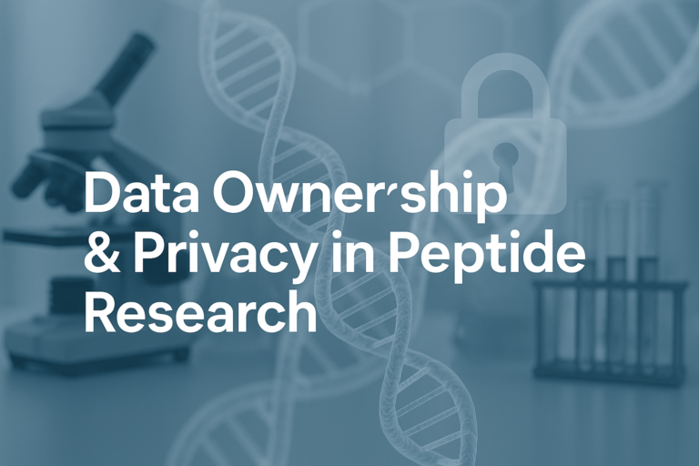 Data Ownership and Privacy in Peptide Research