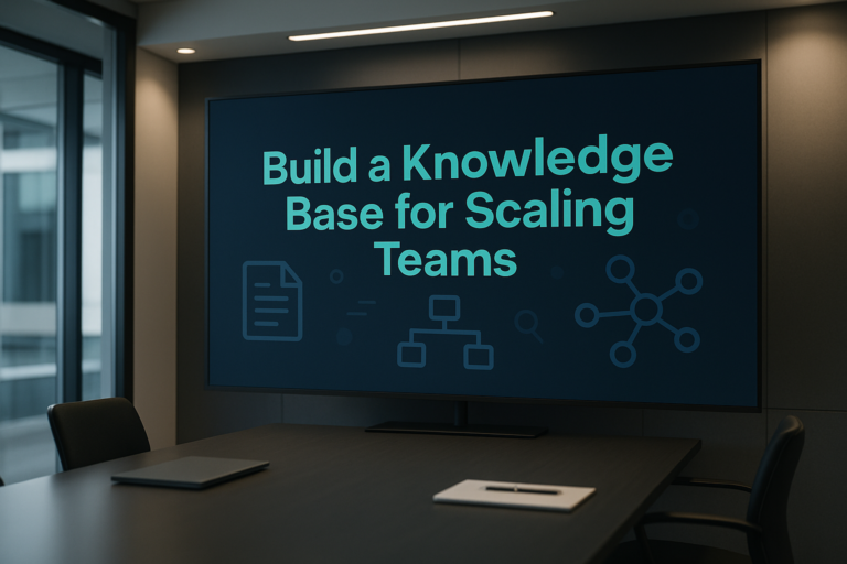 How to Build a Knowledge Base for Scaling Teams