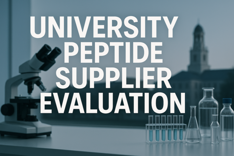 How Universities Evaluate Peptide Suppliers for Research Programs
