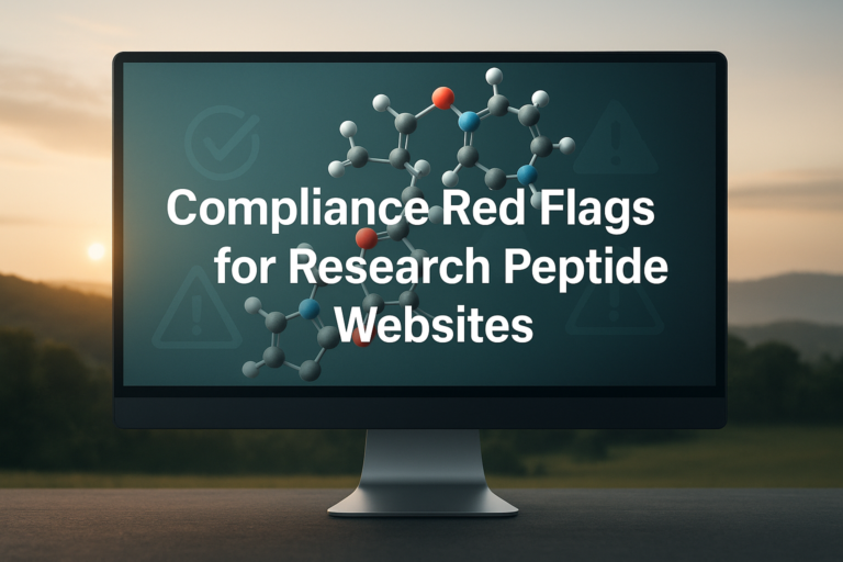 Research Peptide Websites: Compliance Red Flags Regulators Notice