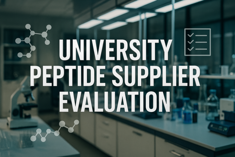 How Universities Evaluate Peptide Suppliers for Research Programs