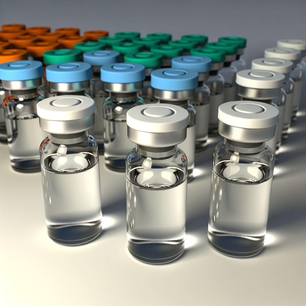 Research vials showing different peptide samples for comparison studies