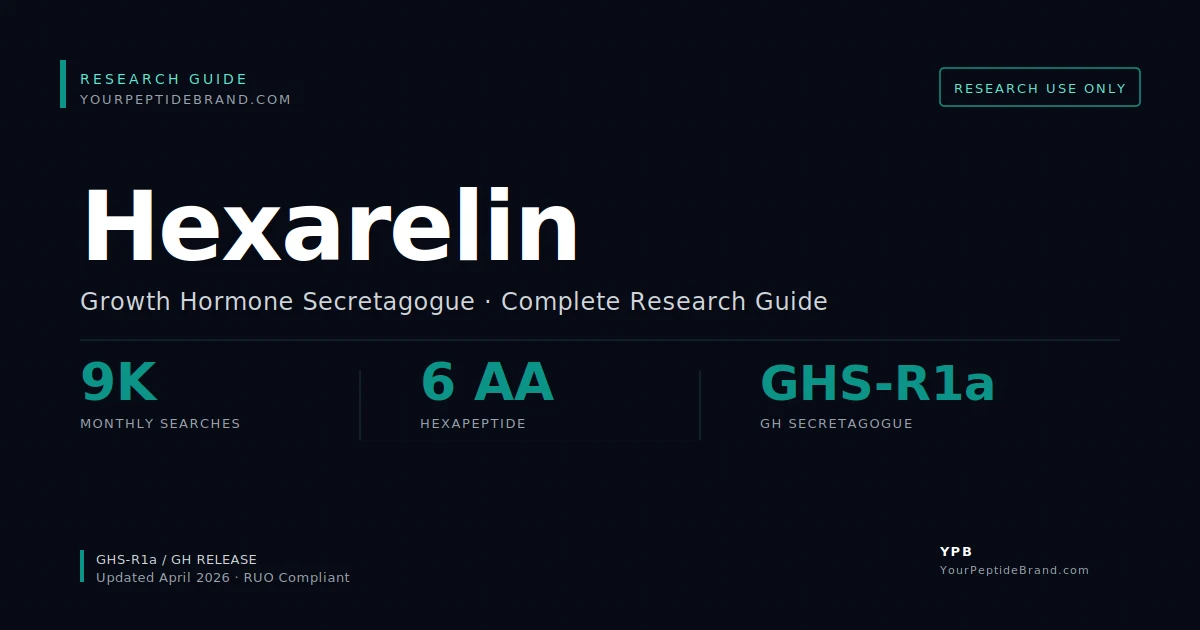 Research-grade Hexarelin peptide — YPB white-label research compound