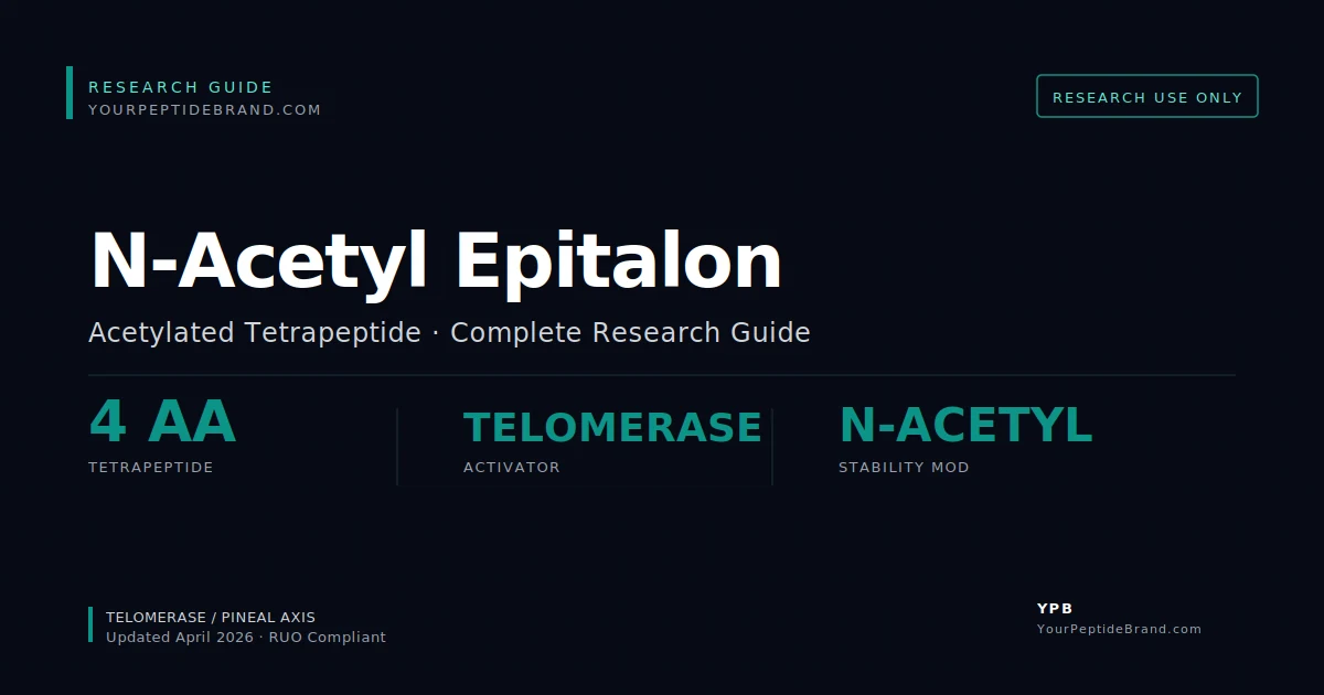 Research-grade N Acetyl Epitalon peptide — YPB white-label research compound