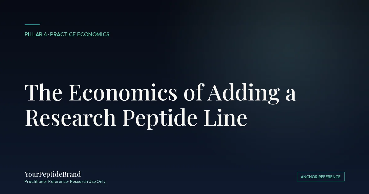 The Economics of Adding a Research Peptide Line — YourPeptideBrand Pillar 4