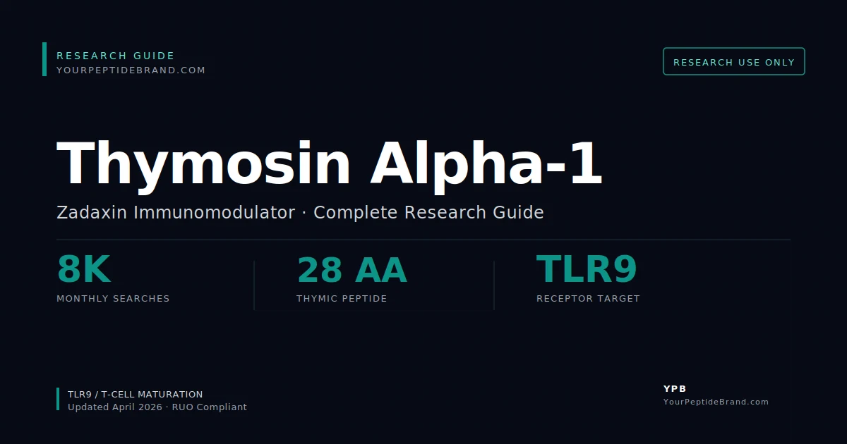Research-grade Thymosin Alpha 1 peptide — YPB white-label research compound