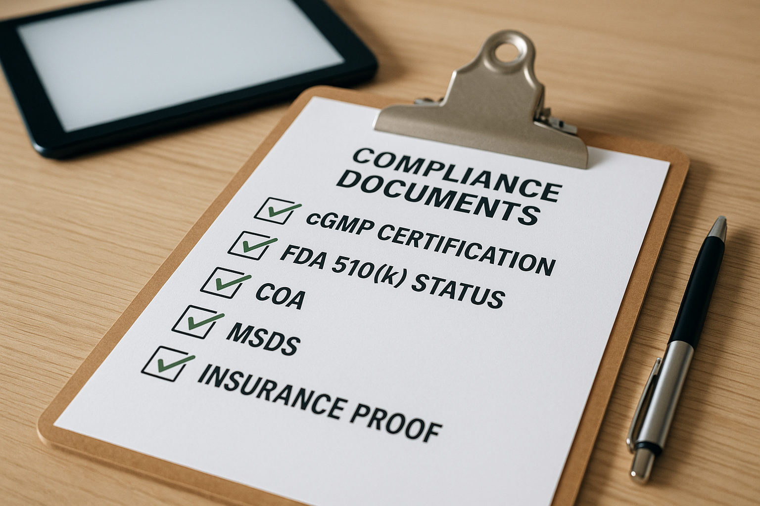 Compliance documentation stack