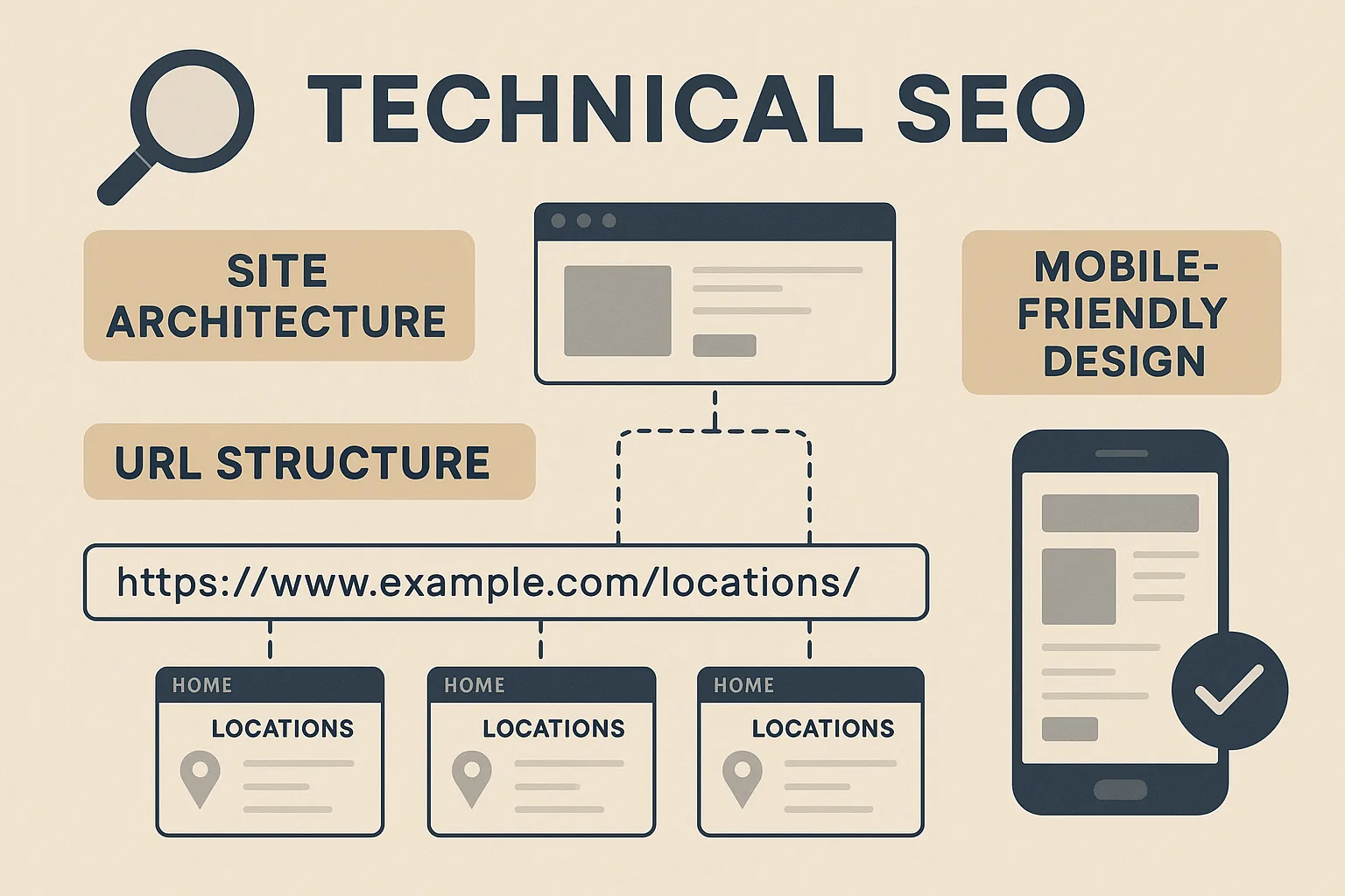 Technical foundation diagram for peptide e‑commerce site