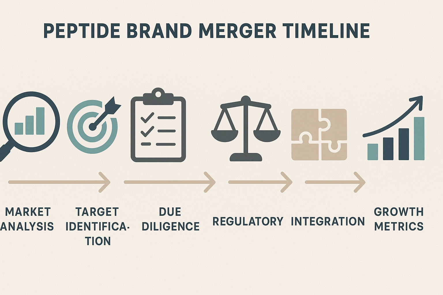 Step-by-step merger roadmap for peptide brands