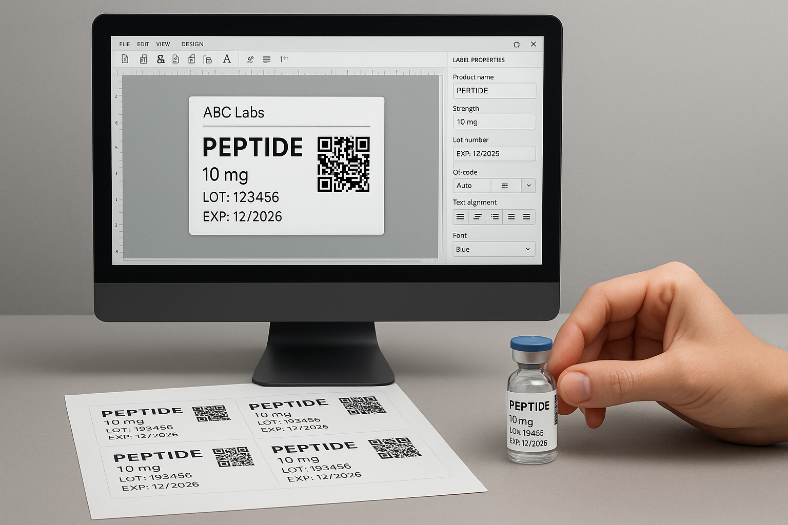 Peptide labeling and packaging workflow
