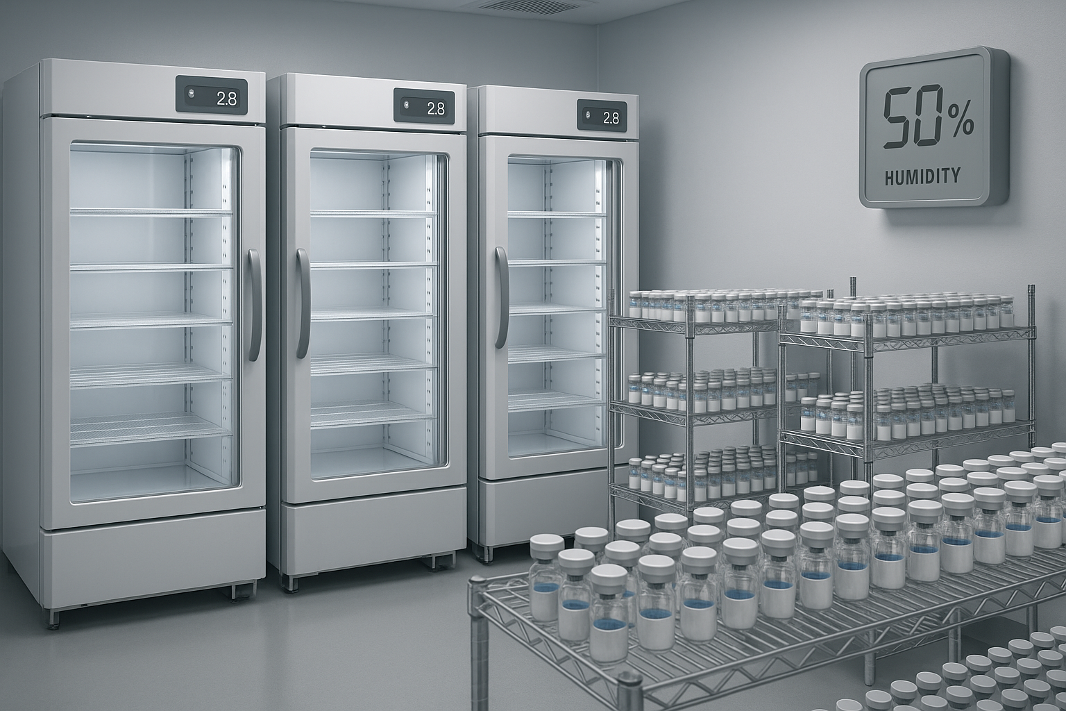 Cold chain logistics for peptide storage